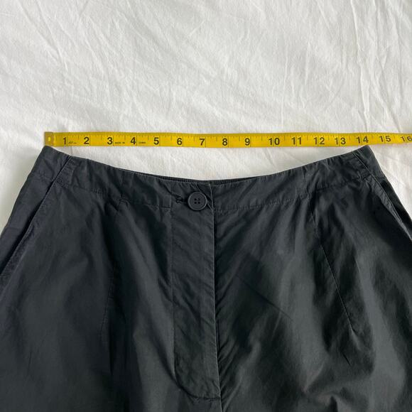 Rundholz Black Label Black Wide Leg Cotton Buttonfly Trouser Pants, Size Small - Picture 9 of 14